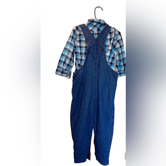 St. Oliver flannel top, with overalls. 3T - Picture 2 of 2